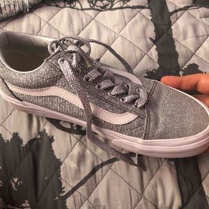 Silver glitter lurex old skool vans